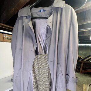 Grey Mens Tench Coat - Great Condition - 44R